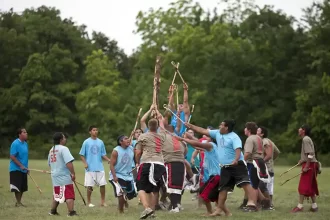 Indigenous North American Stickball