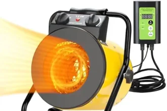 electric over 30000 btu greenhouse heater with thermostat