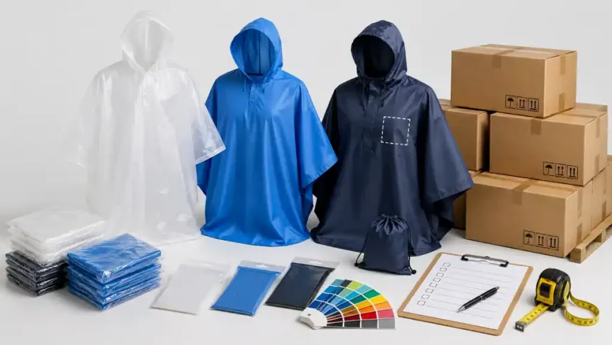 custom rain poncho and raincoat options
