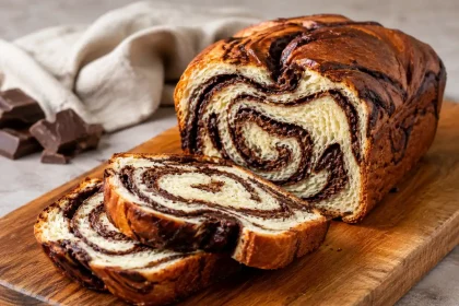 loaf with a chocolate swirl