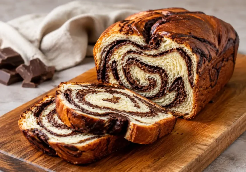 loaf with a chocolate swirl